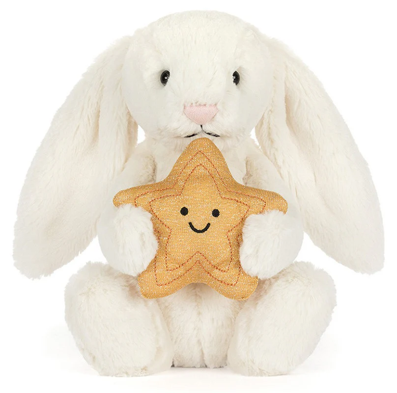 Bashful Cream Bunny With Star by Jellycat