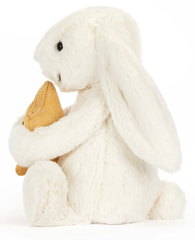 Bashful Cream Bunny With Star by Jellycat - Image 2