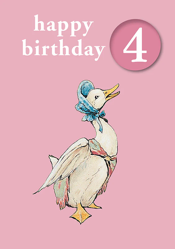 Beatrix Potter greeting card with pin badge by Hype