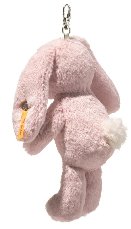 Hoppie Bunny Keyring by Steiff - 16cm, blush pink - Image 2