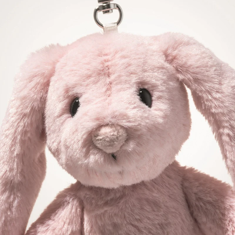 Hoppie Bunny Keyring by Steiff - 16cm, blush pink - Image 3