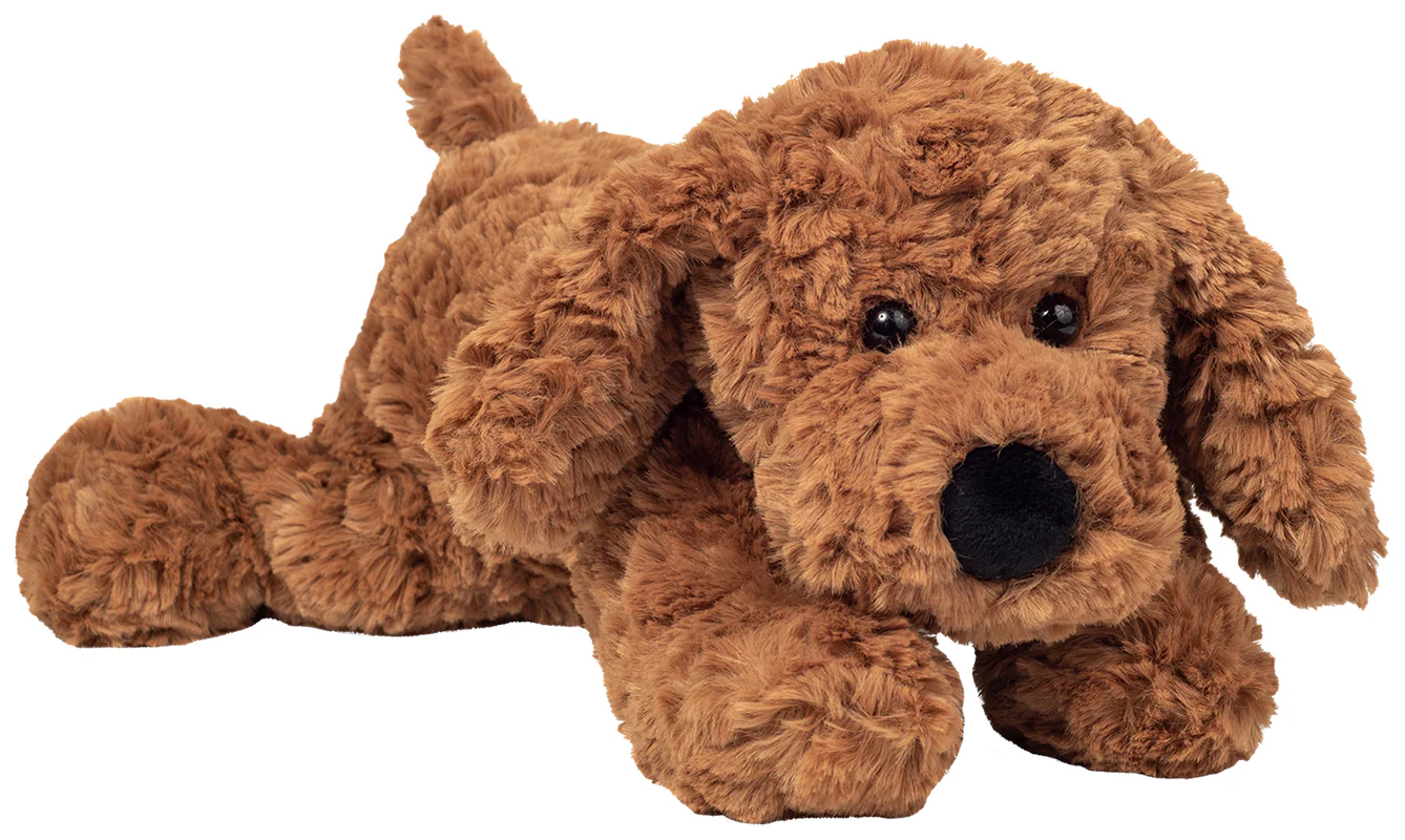 Lying Brown Dog by Teddy Hermann - 28cm