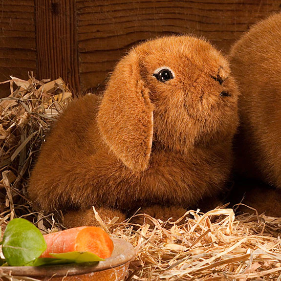 Young Dwarf Lop Rabbit by Kosen - 18cm, rust - Image 2