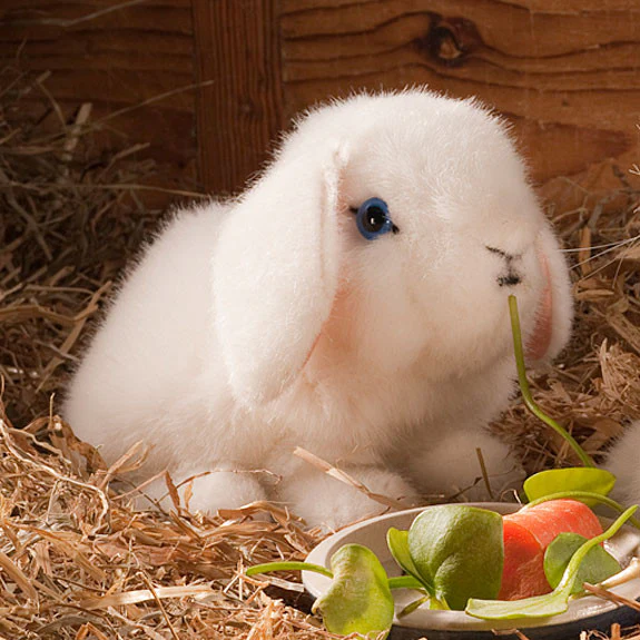 Young Dwarf Lop Rabbit by Kosen - 18cm, white - Image 2