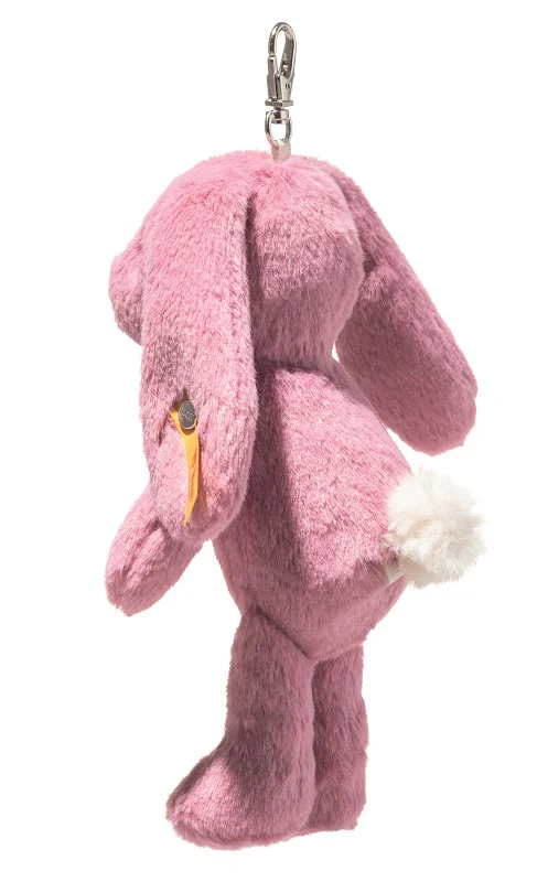 Hoppie Bunny Keyring by Steiff - 16cm, tulip pink - Image 2