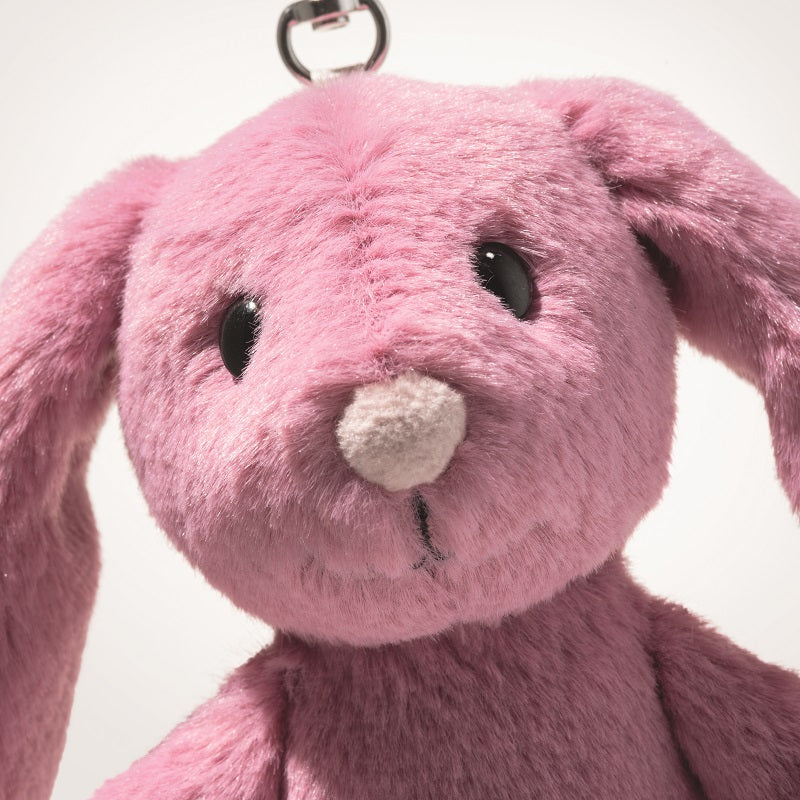 Hoppie Bunny Keyring by Steiff - 16cm, tulip pink - Image 3